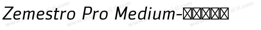 Zemestro Pro Medium字体转换